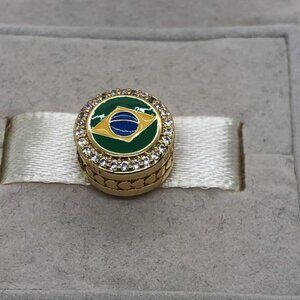 🔥🔥Pandora Brazil Flag Exclusive Charm S925 Sterling Silver Jewelry